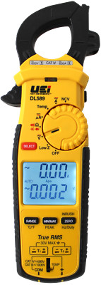 UEi DL589 600A TRMS Clamp Meter w/ DC Amps, Inrush, Magnet
