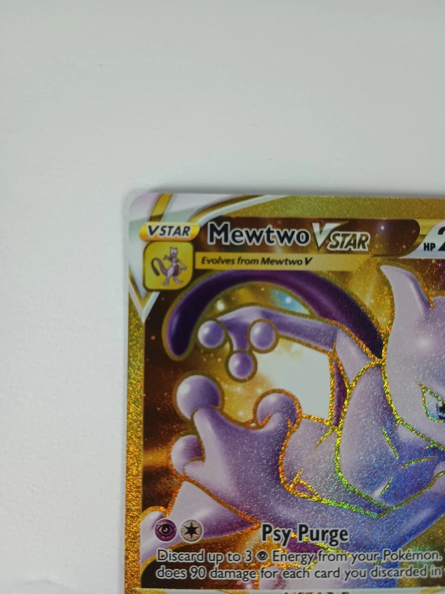 2022 Pokemon Go Mewtwo Vstar 086/078 Secret Gold Full Art PSA 9 MINT