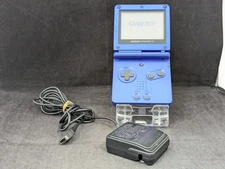 L4438 Nintendo Gameboy Advance SP console Azlight Blue Japan GBA w/adapter