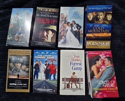 Vintage VHS Movie Lot   8 Tapes | Forrest Gump, Saving Private Ryan, Cold...