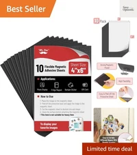 Adhesive 4" x 6" Magnetic Sheets – 10-Pack for Creative Customization