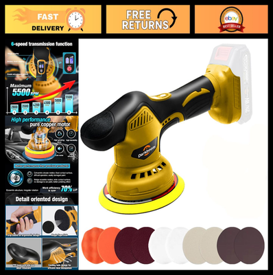 #ad #ad Cordless 6quot; Buffer Polisher with 8 Discs 6 Speed 2200 5500RPM Car Detailing To $75.99