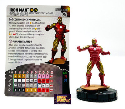 Marvel Heroclix Iron Man #MVOP26-008 w/ Card Wizkids Exclusive