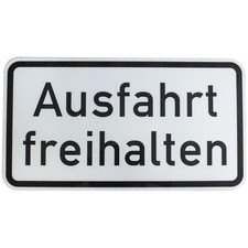 StVO Verkehrsschild 1000- Ausfahrt freihalten Verkehrszeichen Stra&szlig;enschild RA1