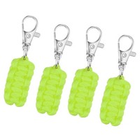 4X Paracord ReißVerschlusszüGe FüR SchlüSselanhäNger, HellgrüN