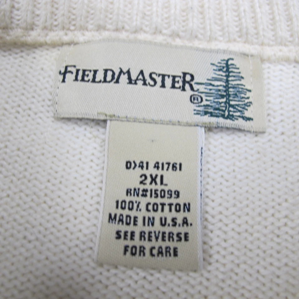 VTG 90s Fieldmaster Sweater Mens 2XL Ducks Embroidered Grandpa Dad Retro USA - Image 4 of 4