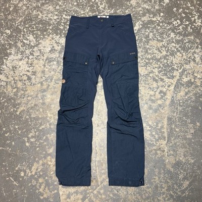 Fjallraven Keb Trousers Men's 30x32 Navy Blue G-1000 Trekking Hiking Pants