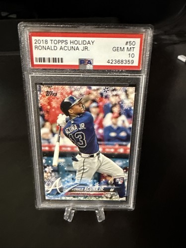 2018 Topps Holiday Ronald Acuna Jr. RC #50 HMW50 PSA 10 Atlanta Braves
