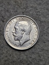 1918 George v Shilling Silver .925 Coin Great Condition