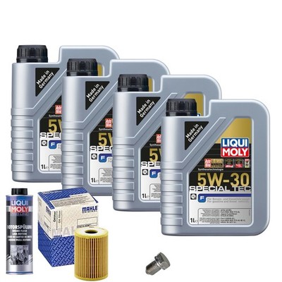 Motoröl 5W30 LIQUI MOLY Special F 4L+MAHLE Ölfilter+Spülung+Ölablassschraube