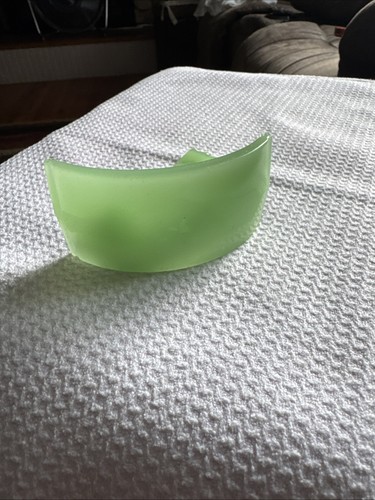Vtg Art Deco Green Jadite Depression Glass Rocking Scottie Dog Ink Blotter - Picture 5 of 6