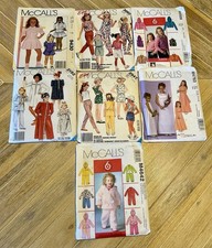 Vintage McCall  s Sewing Patterns Girls Toddlers Shorts Dress Pj Tops Lot Of 7