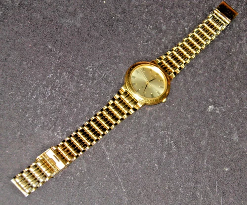 1992 vtg - Seiko SX V701-1K00 Men's Quartz  33mm Gold Tone Dress Watch