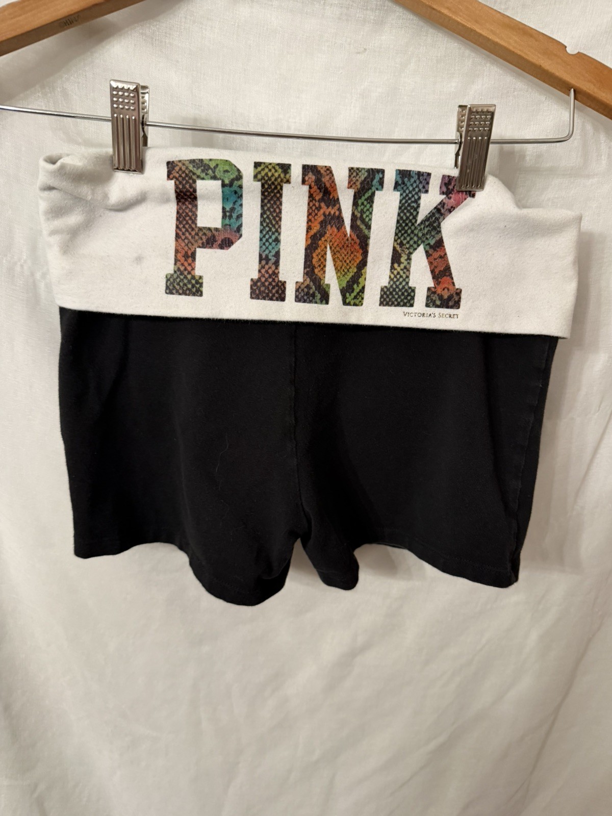 Vintage Victoria’s Secret PINK Y2K Snake Print Foldover shortie shorts S