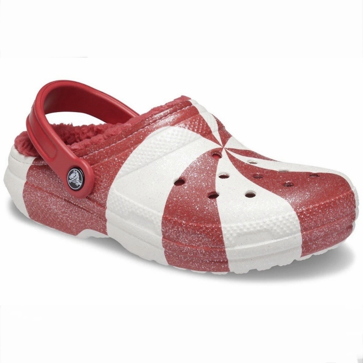Crocs Classic Lined Holiday Christmas Candy Cane Clogs Shoes Mens Size ...