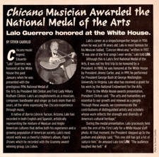 Lalo Guerrero, Chicano Musician Awarded Medal of the Arts c1997 VTG Print Ad 4x4