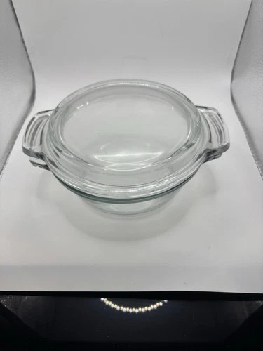 Vintage Anchor Hocking 12 oz Casserole Dish with Lid #1072 Made in the USA EUC