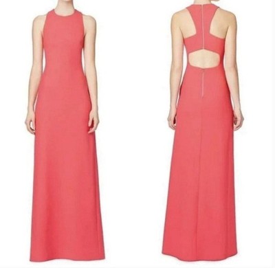Elizabeth & James Red Dress Back Cutout Gown Size 4 $695 Retail