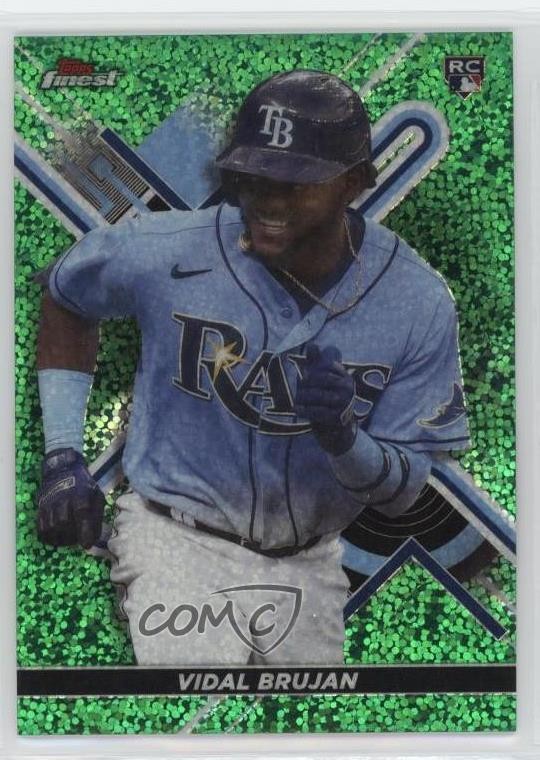 2022 Topps Finest Green Speckle Refractor 110/125 Vidal Brujan #3 Rookie RC 0c6