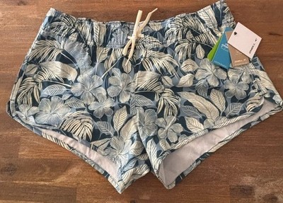 Ladies size L  O'Neill Laney Blue Floral Printed Board shorts  boardies swim NEW