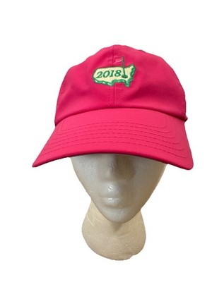 Masters Golf Womens 2018  Pink Hat Green Embroidery American Needle Adjustable