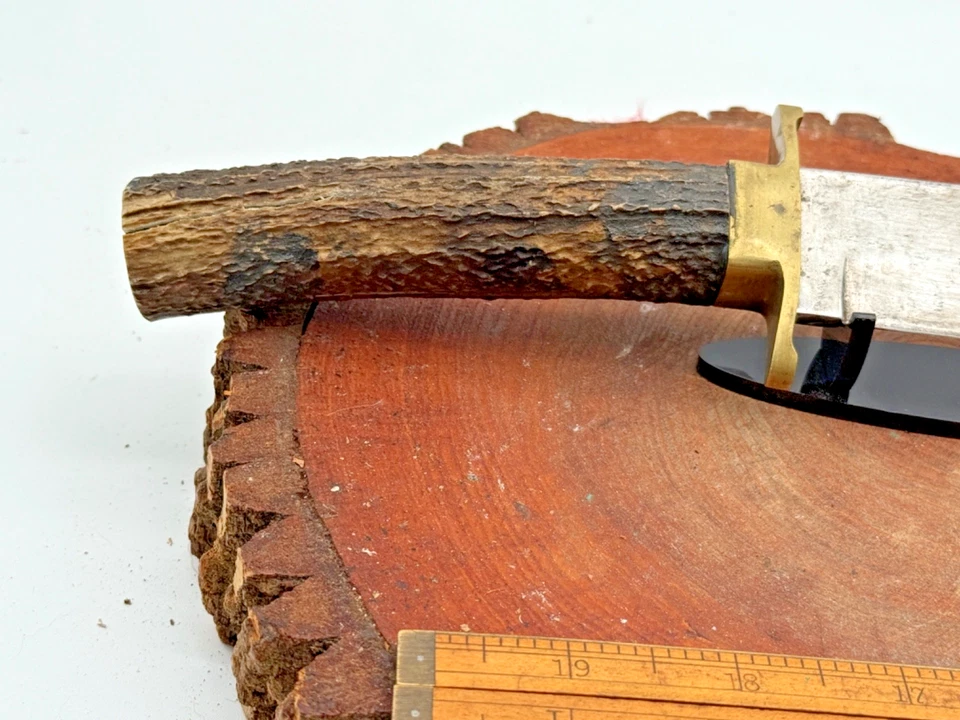 Vintage Custom/Homemade Bowie knife with Stag Handle--needs cap--2513.25 - Image 4 of 4