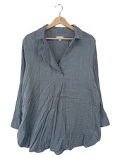 COS Tunikabluse Damen Bluse Gr. DE 38 graublau Casual-Look