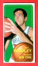 1970 TOPPS # 7 BILL, BRADLEY, NEW YORK KNICKS EXMT+/NRMT