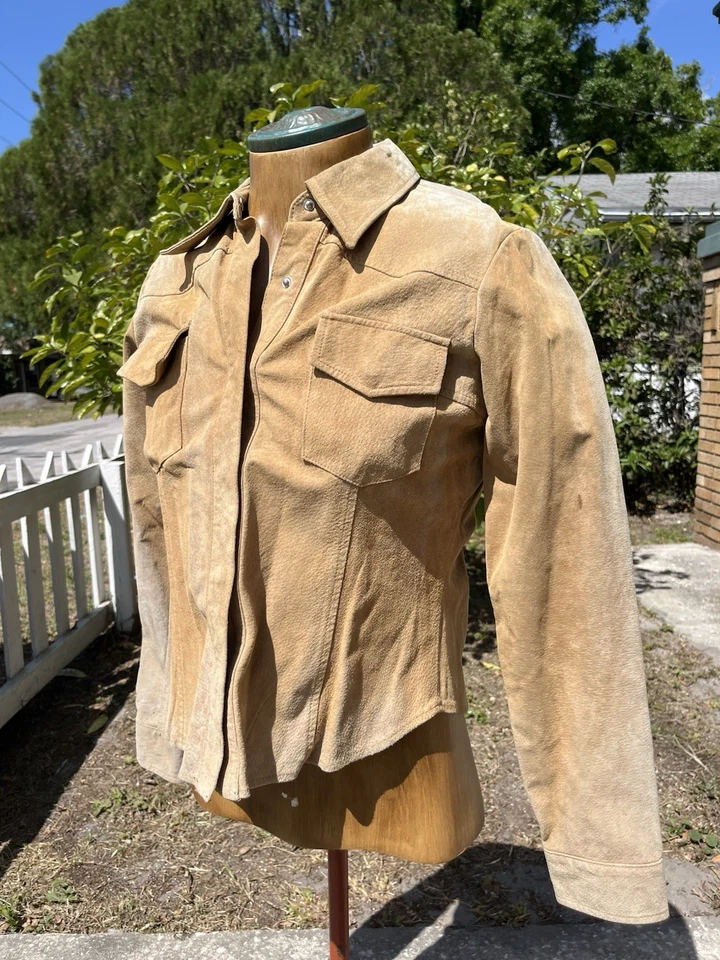 Chaqueta De Colección Newport News Colección Jeanology Cuero Con Botones Para Mujer Talla 12” Foto 2 de 4