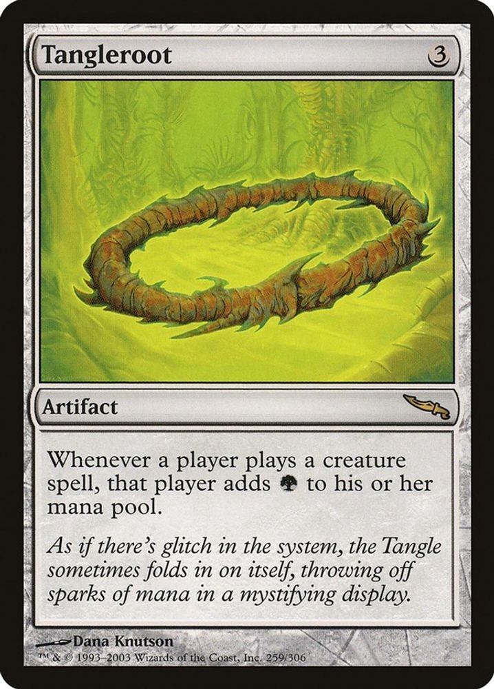 2003 Magic: The Gathering: Mirrodin - Tangleroot (#259, R, Heavily Played)