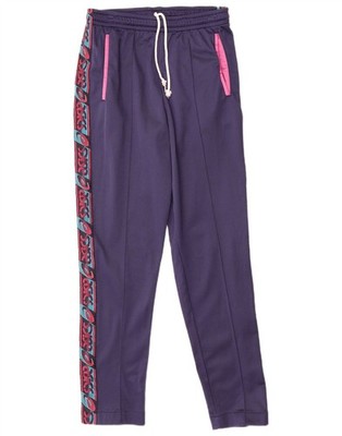 ASICS Womens Graphic Tracksuit Trousers IT 46 Large  Navy Blue Polyamide AP10