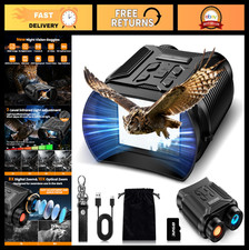 4K HD Night Vision Goggles - 8X Zoom IR Binoculars, Rechargeable, 32GB Card, Fla