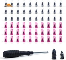 60 Pcs Tire Plugs Screw Type Tubeless Tire Repair Rubber Nail Kit Quickfix Tir
