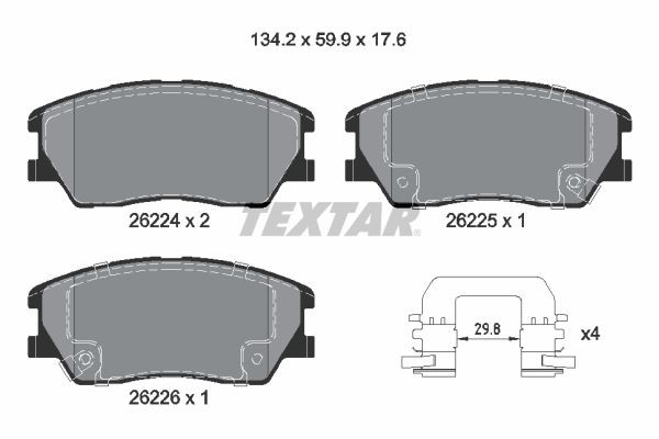 Textar Bremsbelagsatz BremsklöTze Vorne FüR KIA Soul III SK3-image