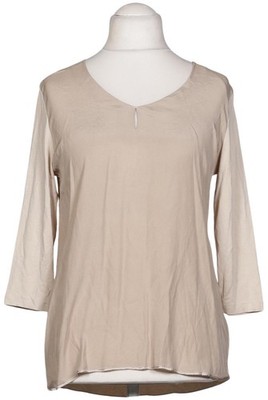 RIANI Bluse Damen Oberteil Hemd Hemdbluse Gr. EU 38 Seide Beige #25avddp