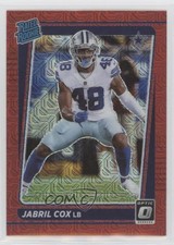 2021 Panini Donruss Optic Rated Rookie Red Mojo Prizm Jabril Cox #286 0tj4