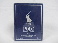 Ralph Lauren Polo Blue 2.5 Fl. Oz. Eau De Toilette Natural Spray New Unopened