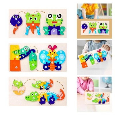 Lebenszyklus von Animla Puzzle Motorik Gehirnentwicklung für Vorschulkinder
