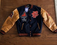 Ebbets Fields Seals Letterman Jacket XL