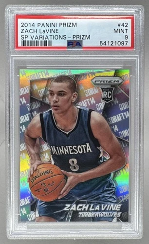 54121097 Zach LaVine 2014 Panini Prizm #42 SP Variation Rookie RC PSA 9