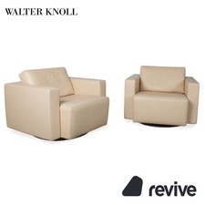 Walter Knoll Nelson Leather Armchair Cream Beige