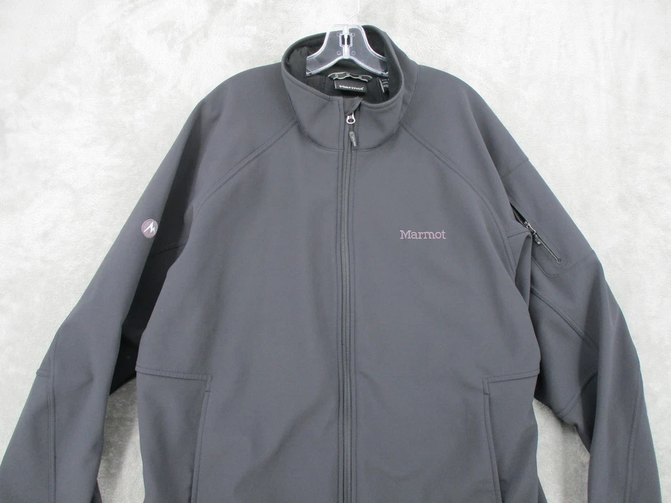 Marmot Jacket Mens 2XL XXL Softshell Fleece Lined Full Zip Outdoor Lightweight - Image 3 of 4
