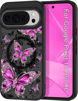 Google Pixel 10 Pro XL Case (2025), Magnetic Translucent Matte Slim Shockproof B