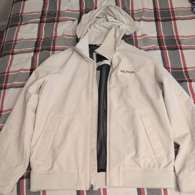 Tommy Hilfiger Jacket Men's Lightweight Hooded Regatta Bomber Jacket Size M
