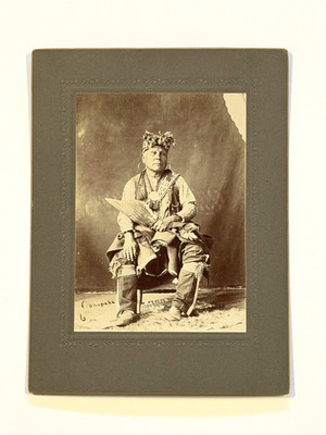 Vintage Native American Indian Portrait ''Potawatomi Medicine Man Named Conapaka''