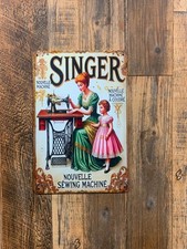 Insegna in metallo, Singer, 20x30cm