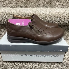Jambu Thea Wide Width Women’s Brown Leather Size 8.5