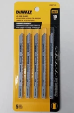 DeWalt DW3712H Laminate Downcut Jig Saw Blades 5-pack 10TPI HCS USA