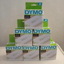 Dymo White Address Labels 1-1/8" x 3-1/2" 30252 (6 Boxes, 12 Rolls, 2100 Labels)