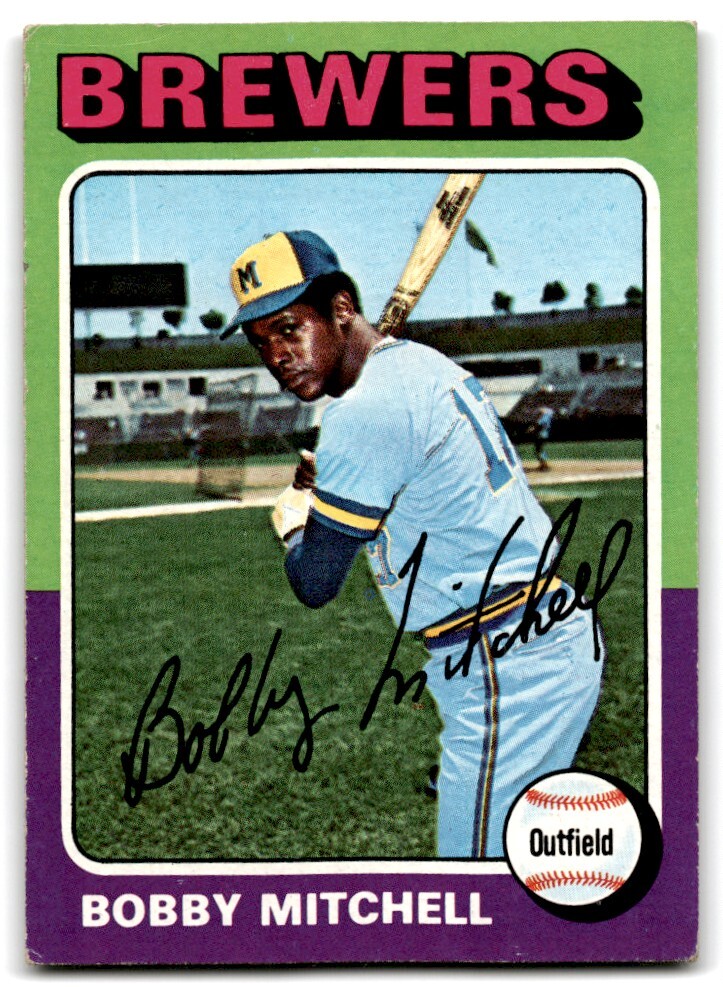 1975 Topps Mini Bobby Mitchell Milwaukee Brewers #468